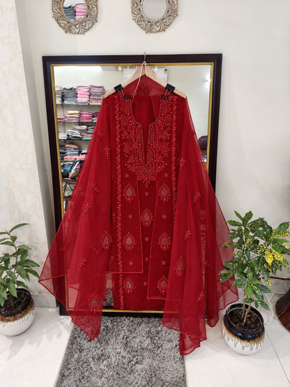 Atharva Heritage Sheer Luxury Premium Lucknowi Collection LUCK0102