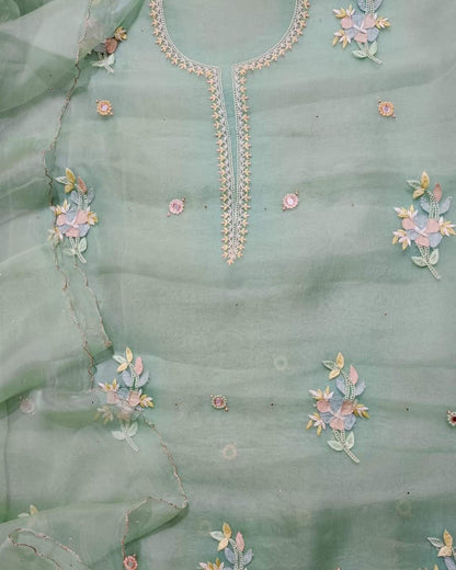 ATHARVA HERITAGE “NOOR” – Silk Organza Regalia Chikankari Elegance” Sheer00099