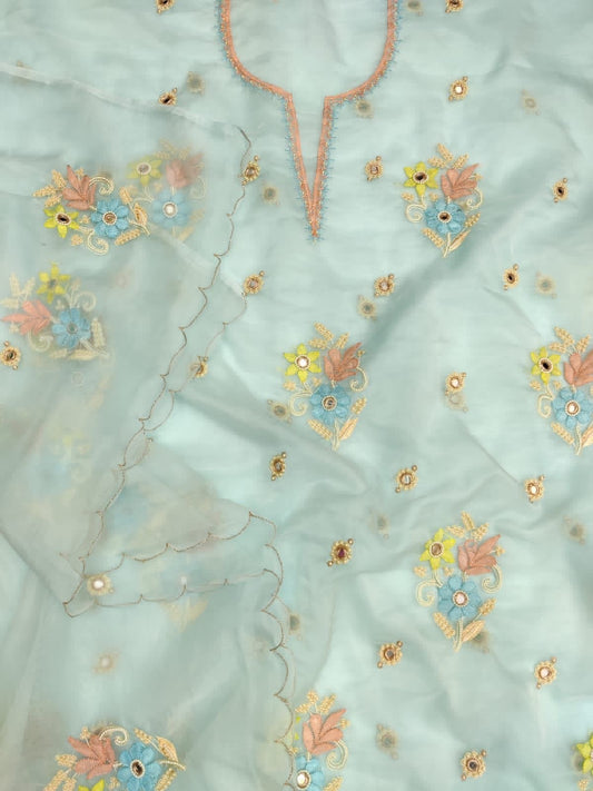 ATHARVA HERITAGE “NOOR” – Silk Organza Regalia Chikankari Elegance” Sheer000115