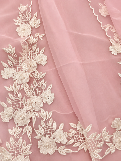 Atharva Heritage Pure Organza Silk Pakistani Suit with Pearl Parsi Embroidery AH181331176