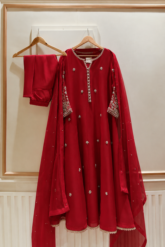 Atharva Heritage Pure Silk Organza  Anarkali OAA001