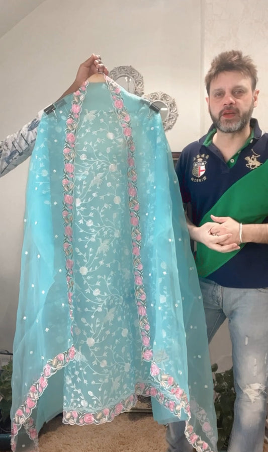 Atharva Heritage SHEER LUXURY PARSI GARA SUIT SHEER0045