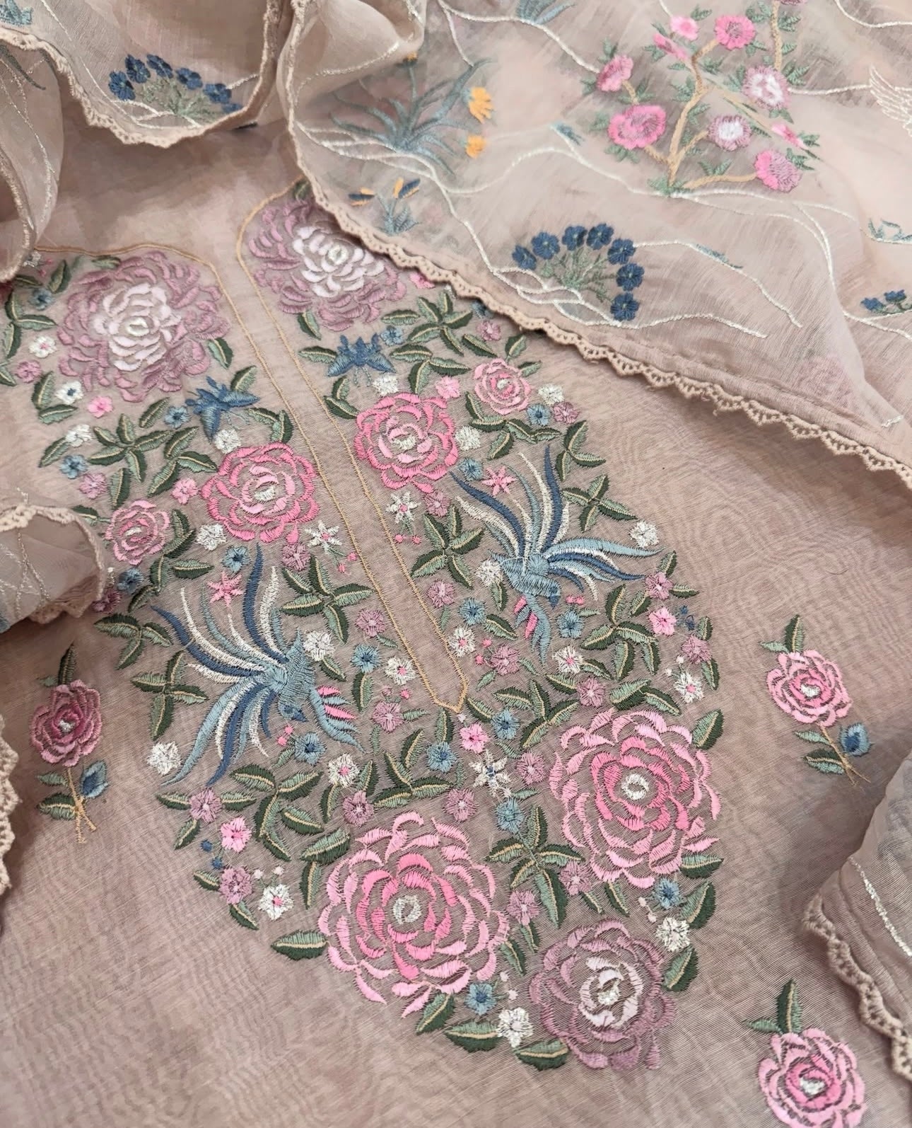 PURE MUL CHANDERI PARSI GARA SUIT MCH0072