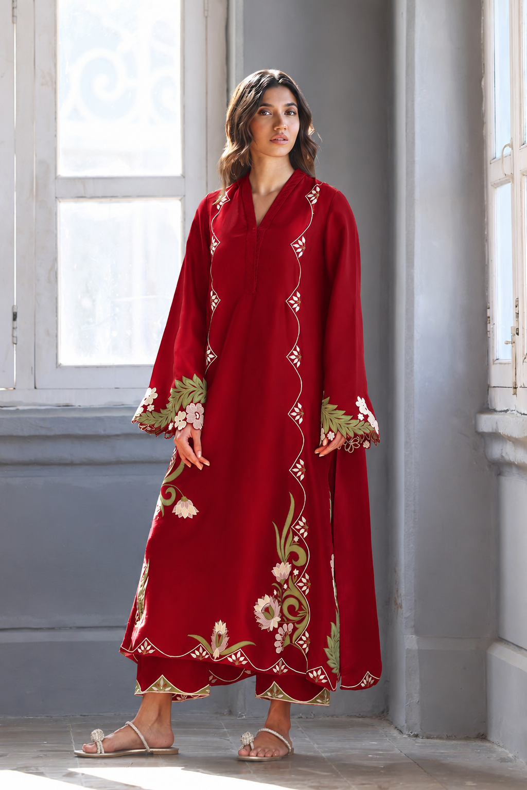 Atharva Heritage Elegant Pure Raw Silk (80g) Pakistani Co-ord Set – Kurta & Pants Complimentary Dupatta RWS801