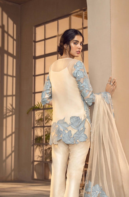 Sheer Luxury Ready to Wear Pakistani Appliqué Suit SLP0018