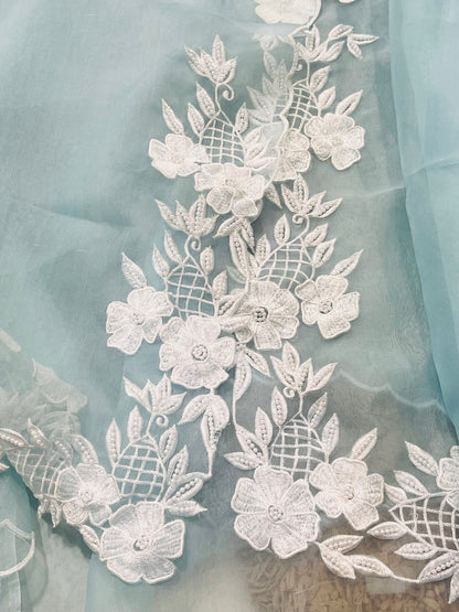 Atharva Heritage Pure Organza Silk Pakistani Suit with Pearl Parsi Embroidery AH181331176