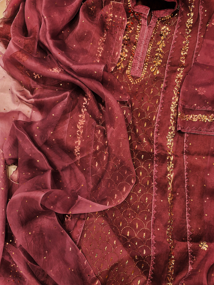 Atharva Heritage Sheer Luxury /Premium Lucknowi Semi Stitched Collection SHEER000791