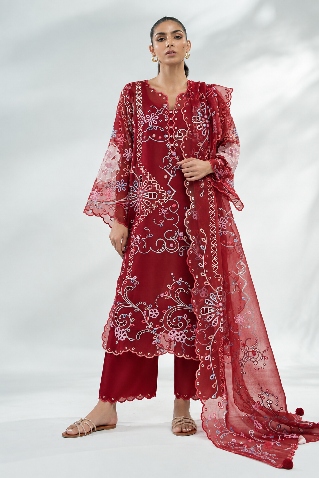 ATHARVA HERITAGE Pure Silk Organza with Cutwork Pakistani Suit~✨🌼