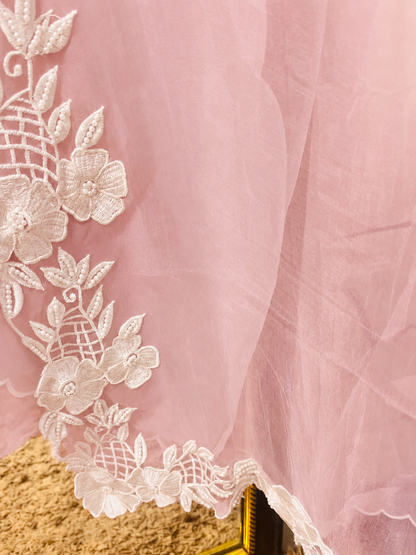 Atharva Heritage Pure Organza Silk Pakistani Suit with Pearl Parsi Embroidery AH181331176