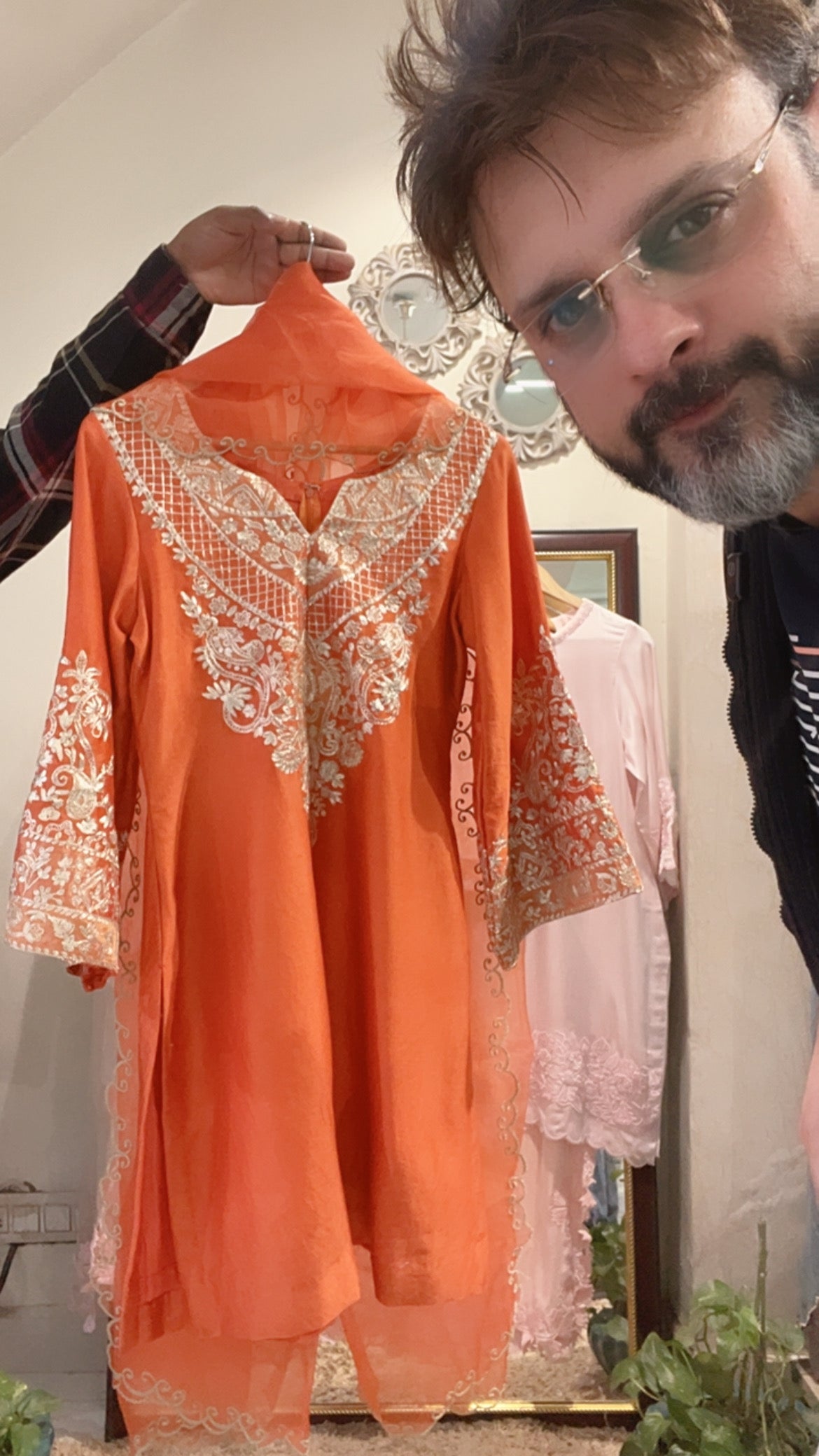 Atharva Heritage Pure Chanderi silk   80 Grams Pita Embroidered PRP0011