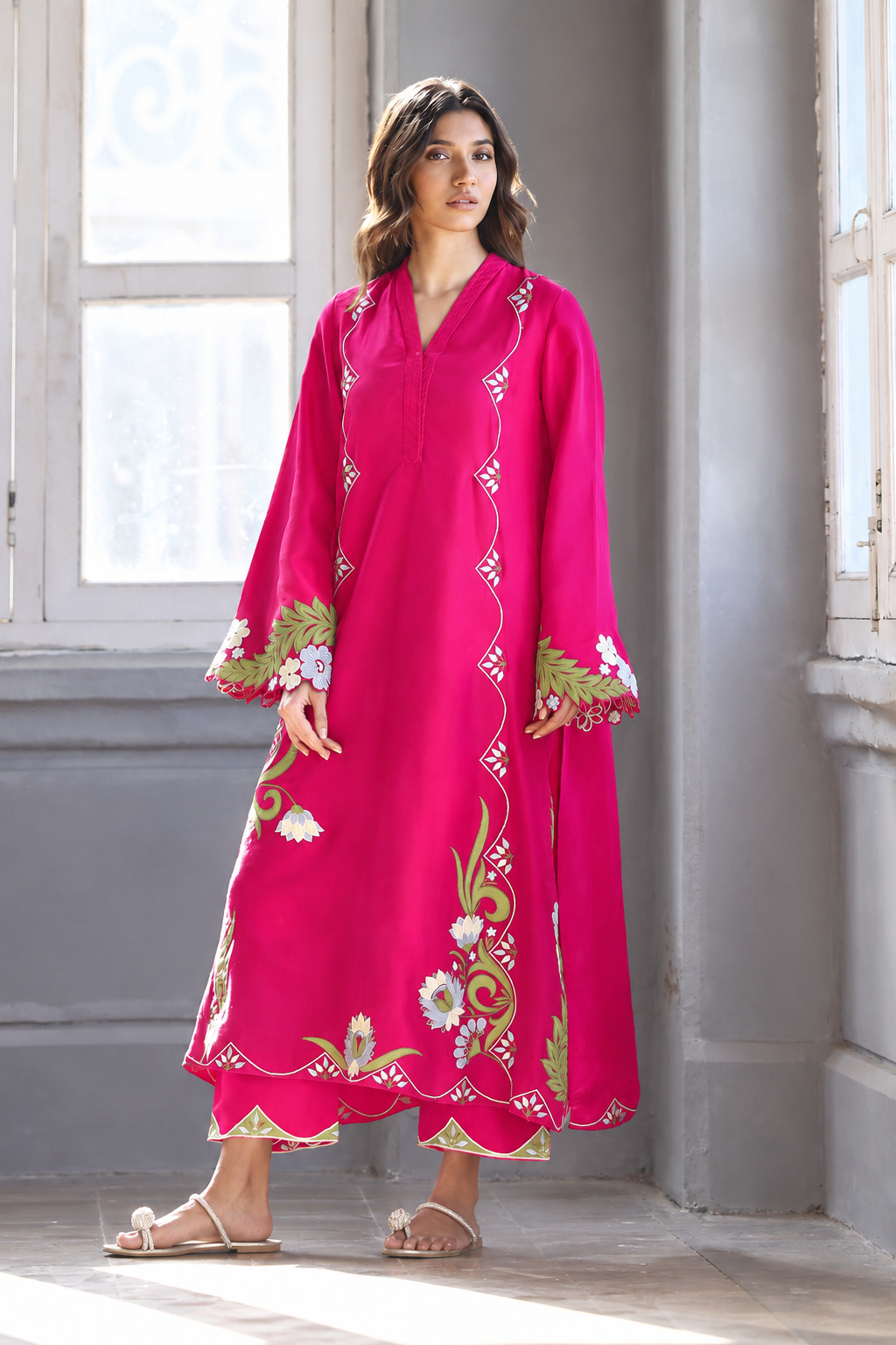 Atharva Heritage Elegant Pure Raw Silk (80g) Pakistani Co-ord Set – Kurta & Pants Complimentary Dupatta RWS801