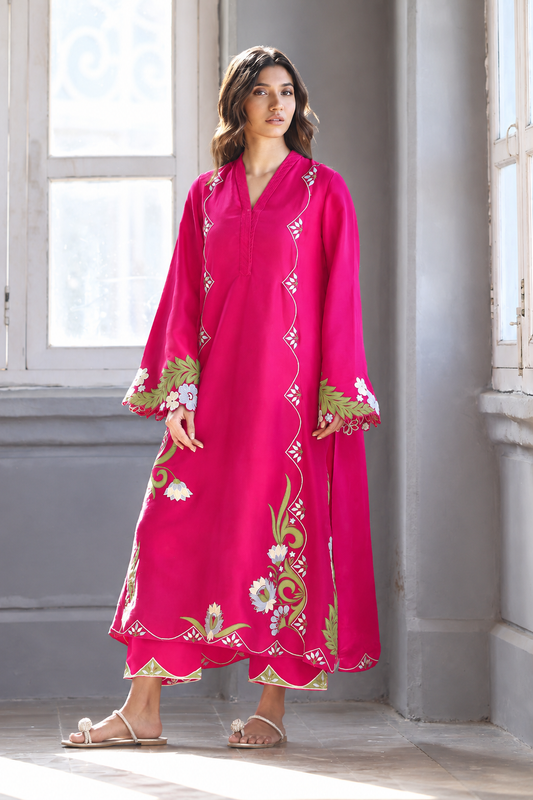 Atharva Heritage Elegant Pure Raw Silk (80g) Pakistani Co-ord Set – Kurta & Pants Complimentary Dupatta RWS801