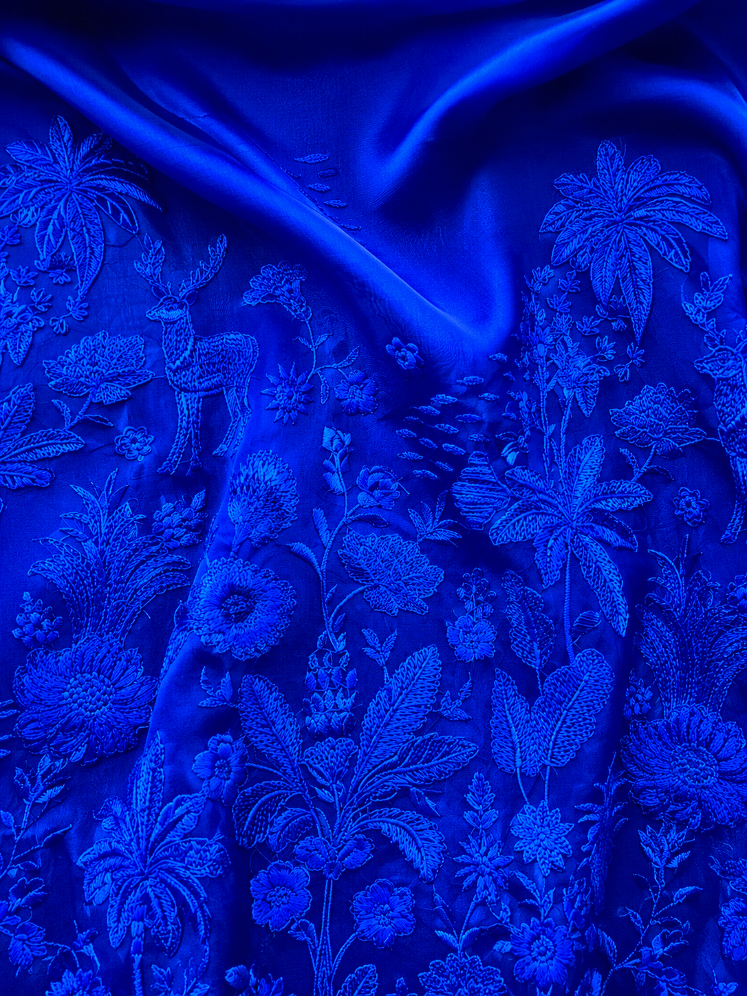 Atharva Heritage Sheer Luxury Trousseau Collection unstitched Suit SLP0051 Electric blue