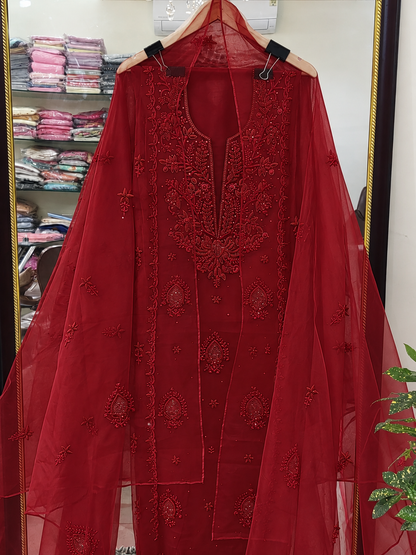 Atharva Heritage Sheer Luxury Premium Lucknowi Collection LUCK0102