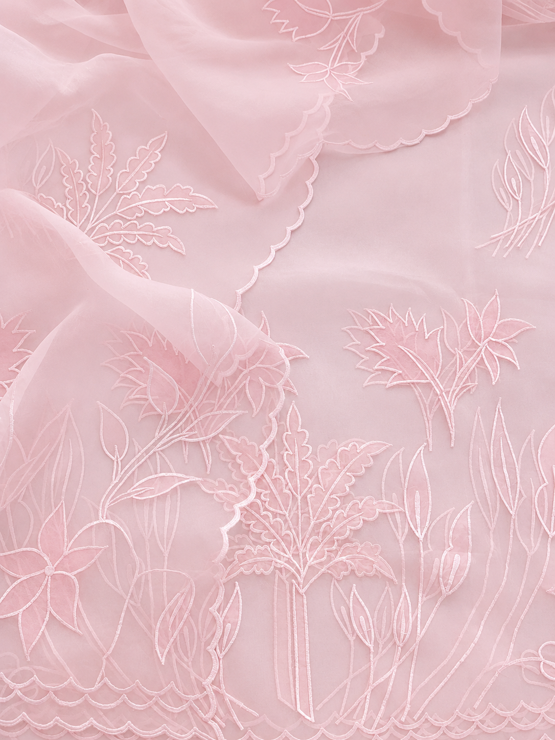 ATHARVA HERITAGE SHEER LUXURY PURE SILK ORGANZA APPLIQUE UNSTITCHED SUIT SHEER00151