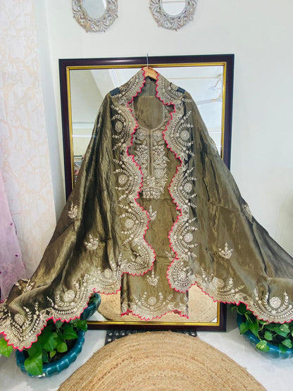 ATHARVA HERITAGE MAHARANI LUXURY TISSUE SILK SUIT MTC00576