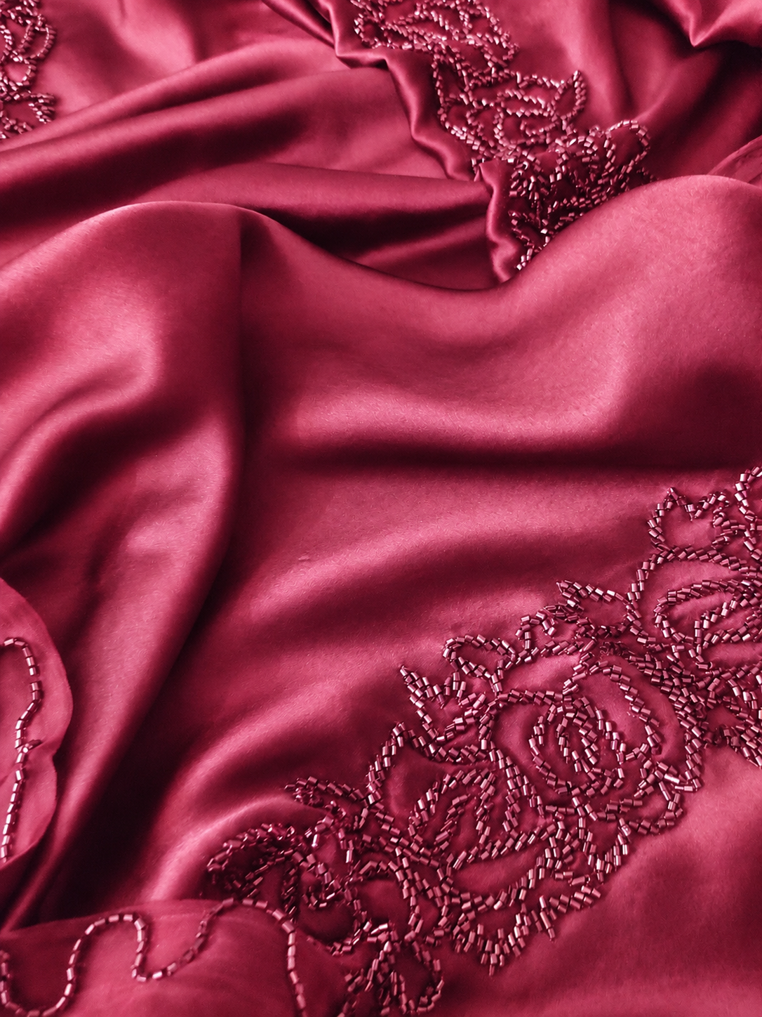 Atharva Luxe – Pure Silk Luxury Kurta Set with Handcrafted Ghera Sleeves & Organza Dupatta PSH0068-RG