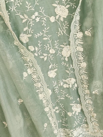 PURE MUL CHANDERI PARSI GARA SUIT MCH001P Pista