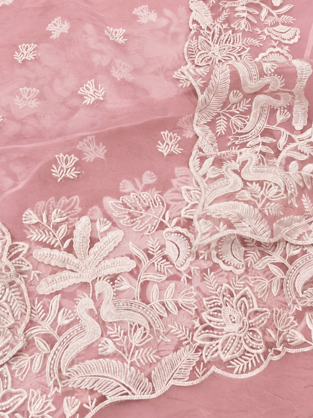 Atharva Heritage SHEER LUXURY Pure Silk Organza French Thread Embroidered Suit SOFTHP561