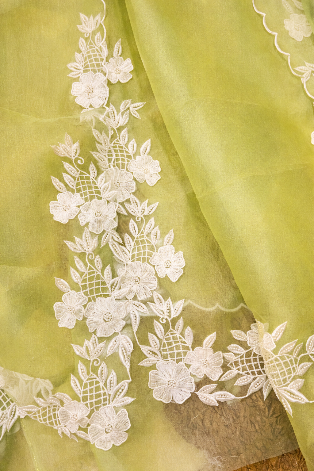 Atharva Heritage Pure Organza Silk Pakistani Suit with Pearl Parsi Embroidery AH181331176