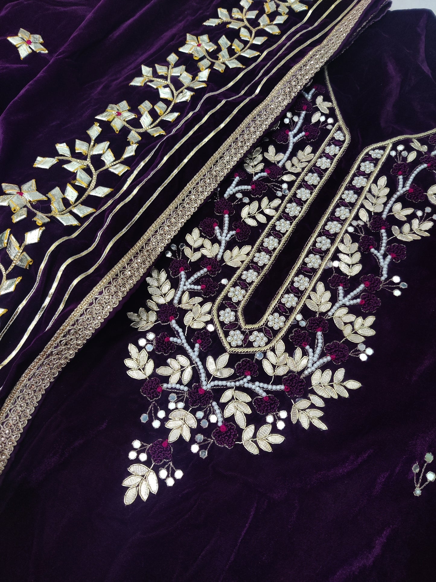 Atharva Heritage/ Hand Embroidered The Winter Velvet 2024 Edits EM1034