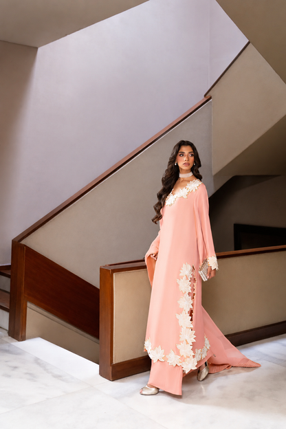 Atharva Heritage – Hand-Embroidered Pure Silk Pakistani Suit with Pearl & Katdana Detailing AHSS1561