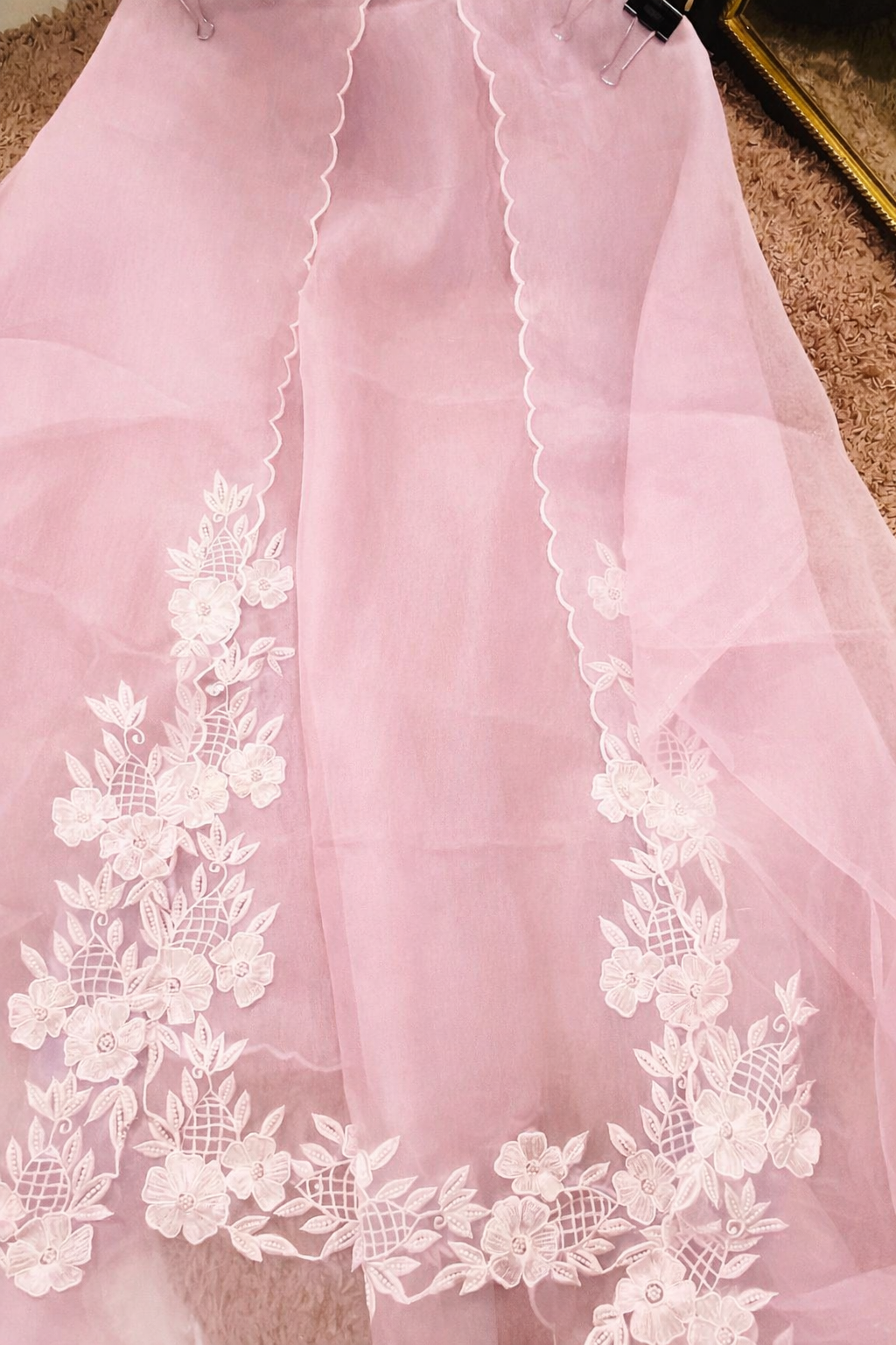 Atharva Heritage Pure Organza Silk Pakistani Suit with Pearl Parsi Embroidery AH181331176