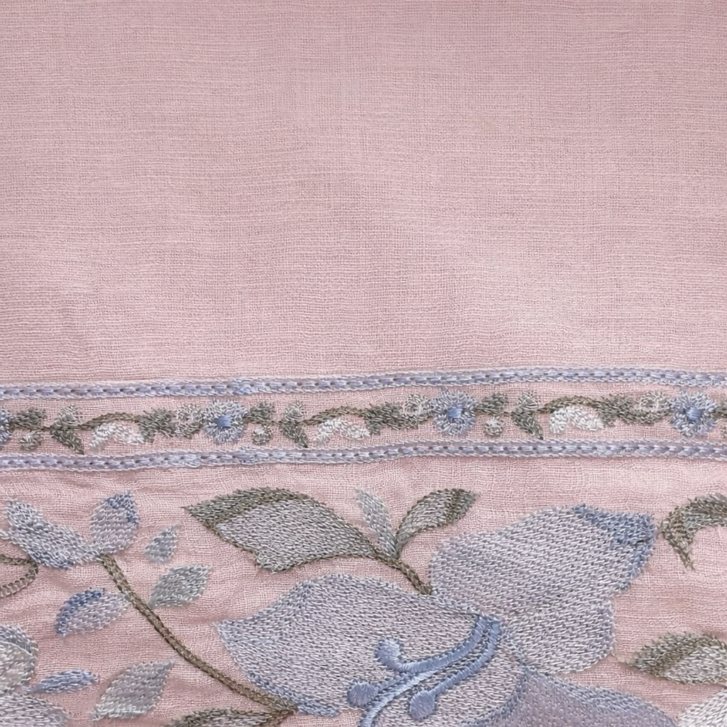 Atharva Atharva Heritage Water Thread Embroidered Pure Mul Chanderi Hand woven  edits MC70011 Pink