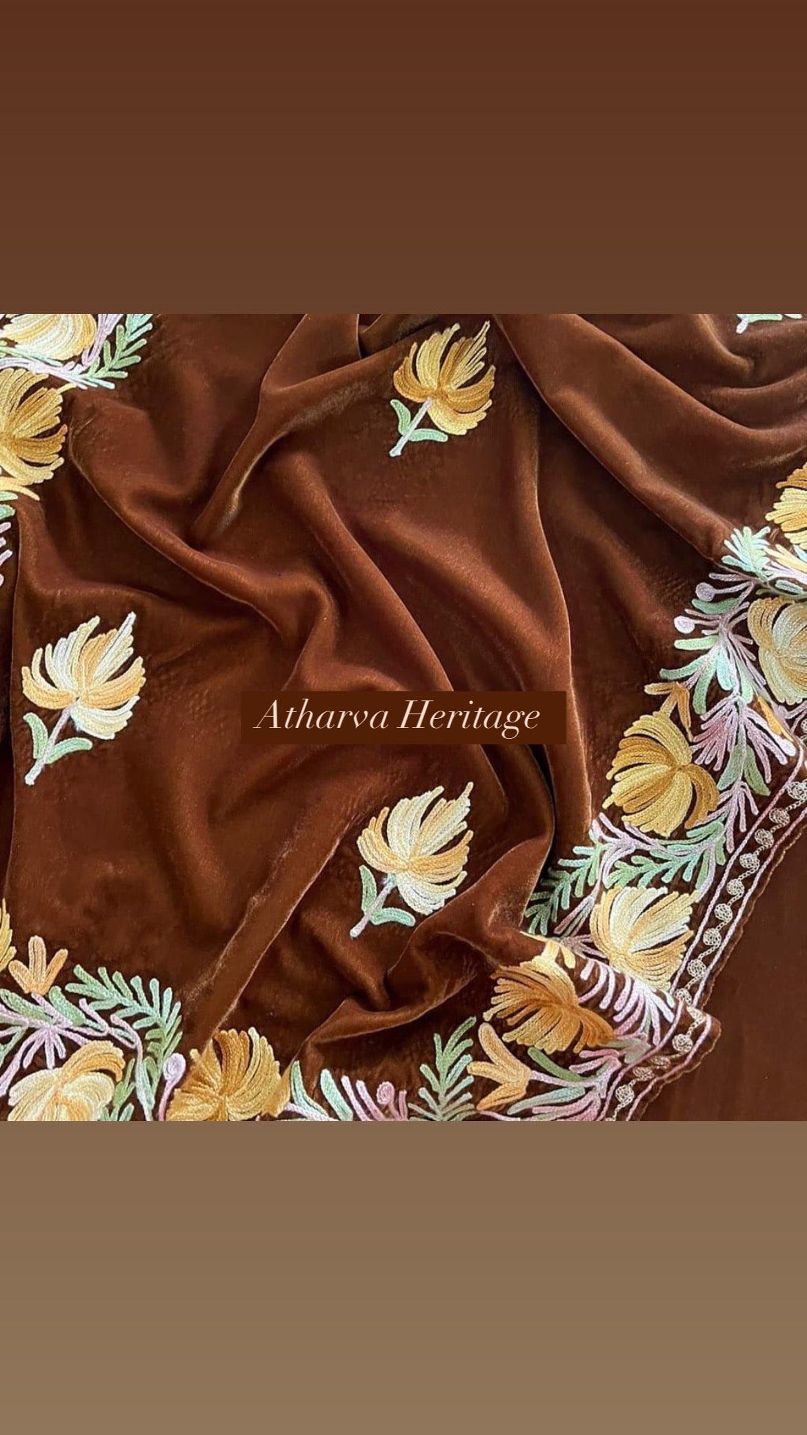 Atharva Heritage/Kashmiri Embroidered The Winter Velvet Edits VLO0161