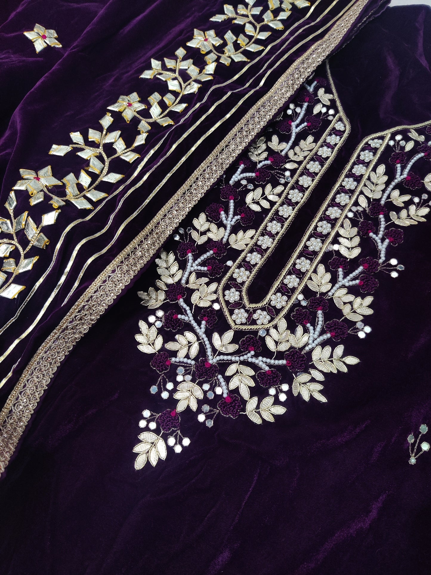 Atharva Heritage/ Hand Embroidered The Winter Velvet 2024 Edits EM1034