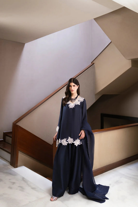 Atharva Heritage – Hand-Embroidered Pure Silk Pakistani Farshi Salwar Suit with Pearl & Katdana Detailing AHSS1562