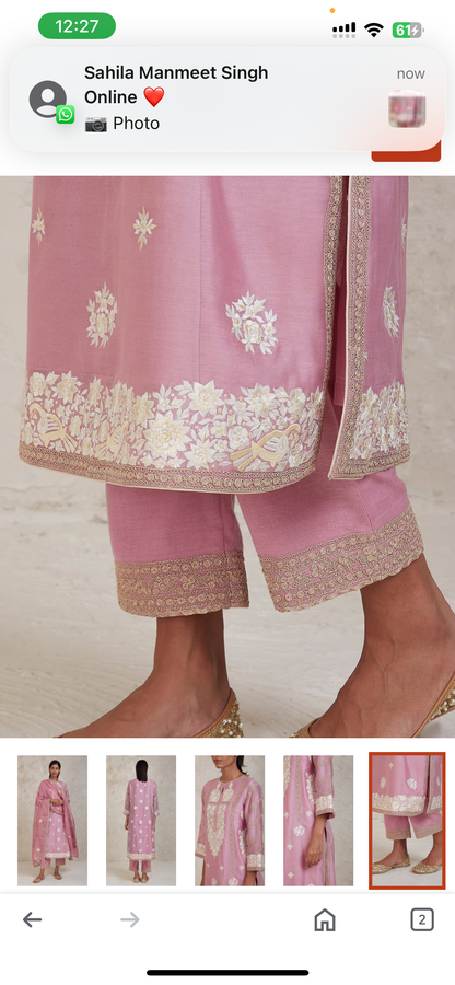 Luxury Pure Chanderi designer A-Line Outsfit CH5992