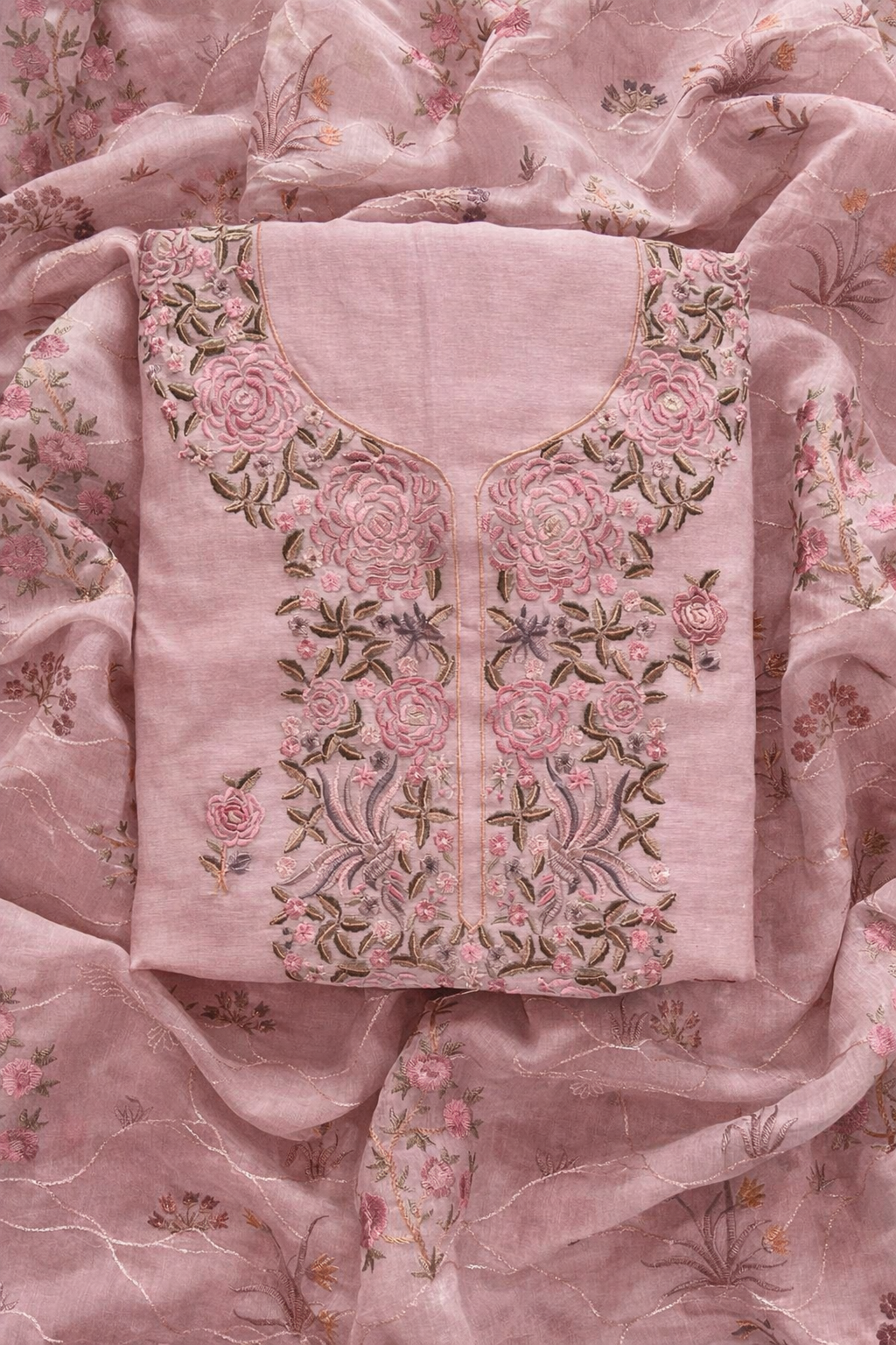 ATHARVA HERITAGE PURE MUL CHANDERI PARSI GARA SUIT MCH0072P