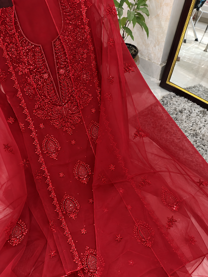 Atharva Heritage Sheer Luxury Premium Lucknowi Collection LUCK0102