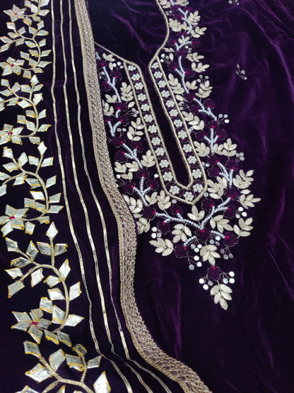 Atharva Heritage/ Hand Embroidered The Winter Velvet 2024 Edits EM1034