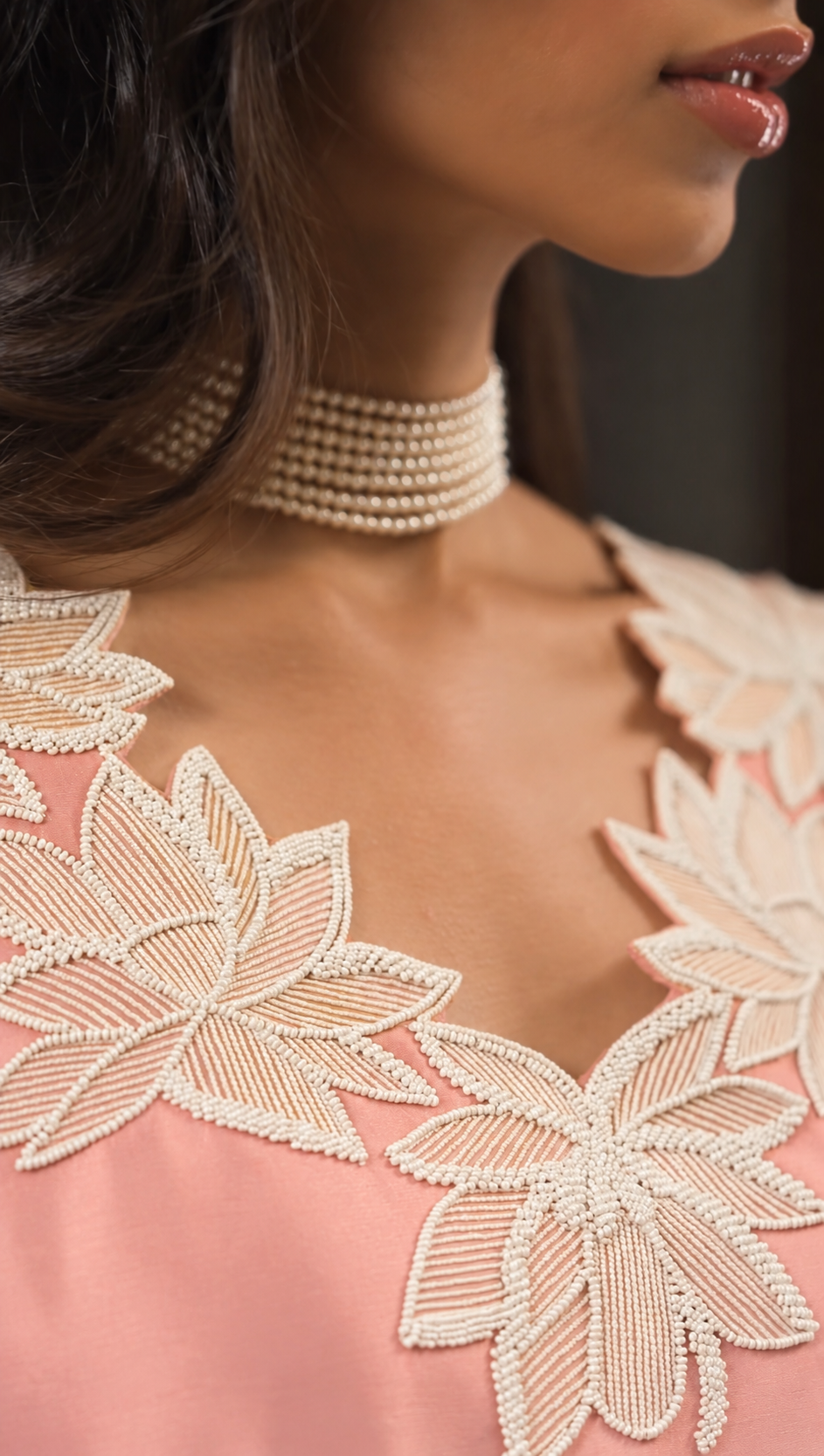 Atharva Heritage – Hand-Embroidered Pure Silk Pakistani Suit with Pearl & Katdana Detailing AHSS1561
