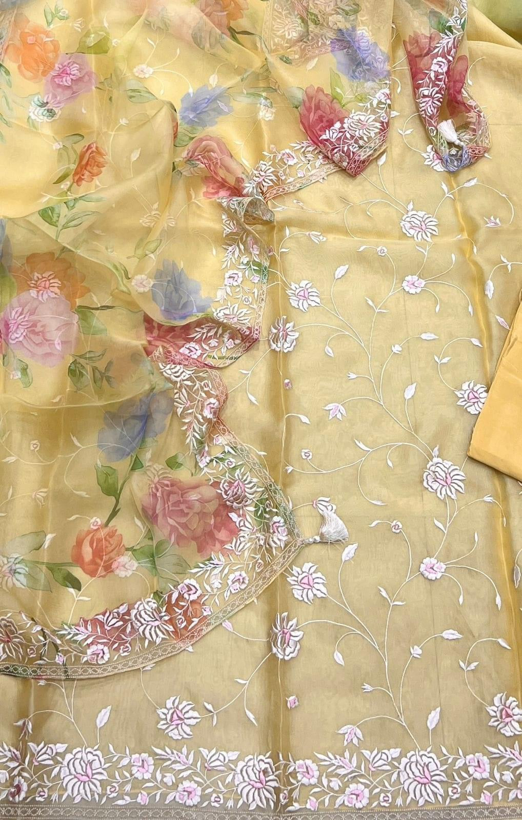 SHEER LUXURY PARSI GARA SUIT WITH DIGITAL PRINTED DUPATTA SHEER00991
