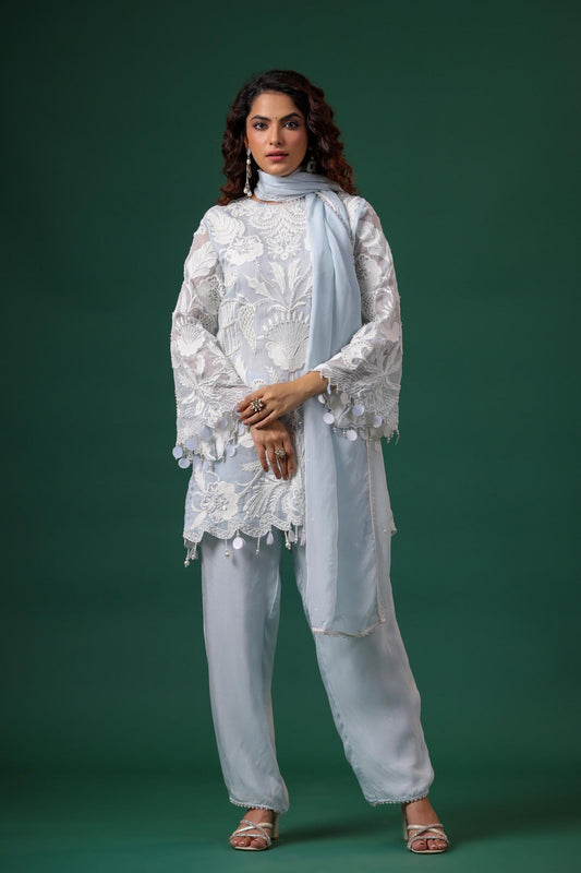 Sheer Luxury Ready to Wear Coord Set With Pants/punjabi  Salwar Sizes S To 7XL  SLP008B