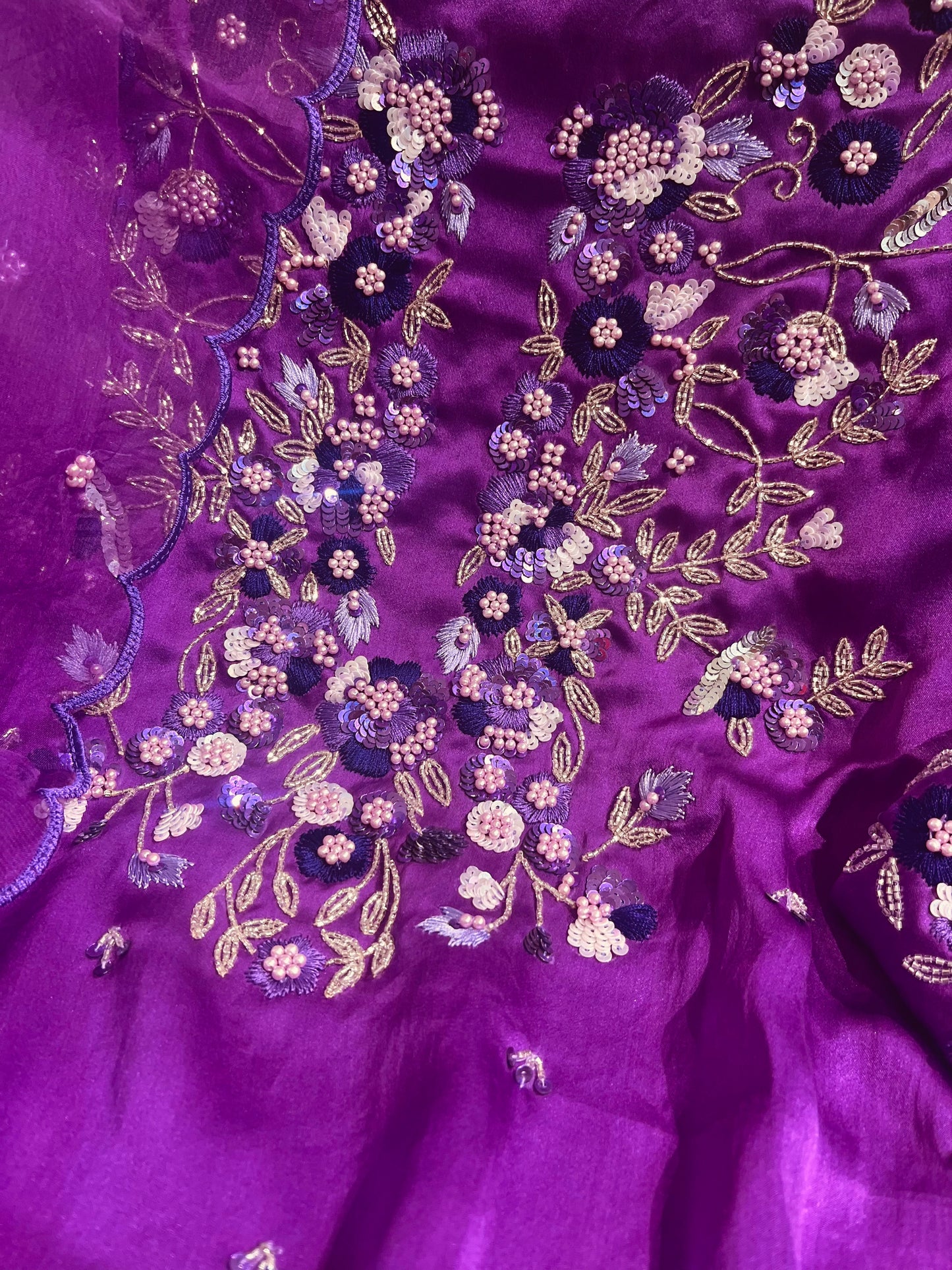 Atharva Heritage Premium Hand-Embroidered Farshi Salwar Suit in Pure Satin Silk PSSF147