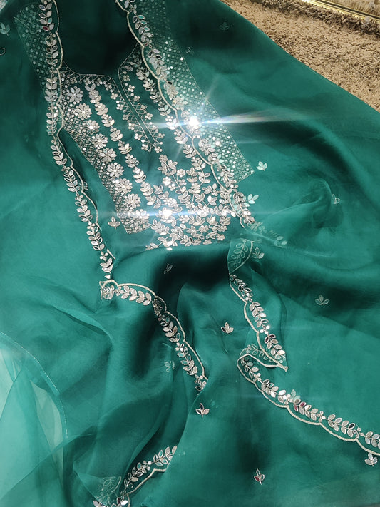 ATHARVA HERITAGE SHEER LUXURY HAND MIRROR EMBROIDERY SUIT SHEER0027G