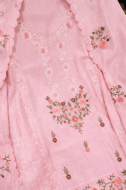 Atharva Heritage PURE MUL CHANDER   PARSI GARA SUIT CH5426B Powder pink