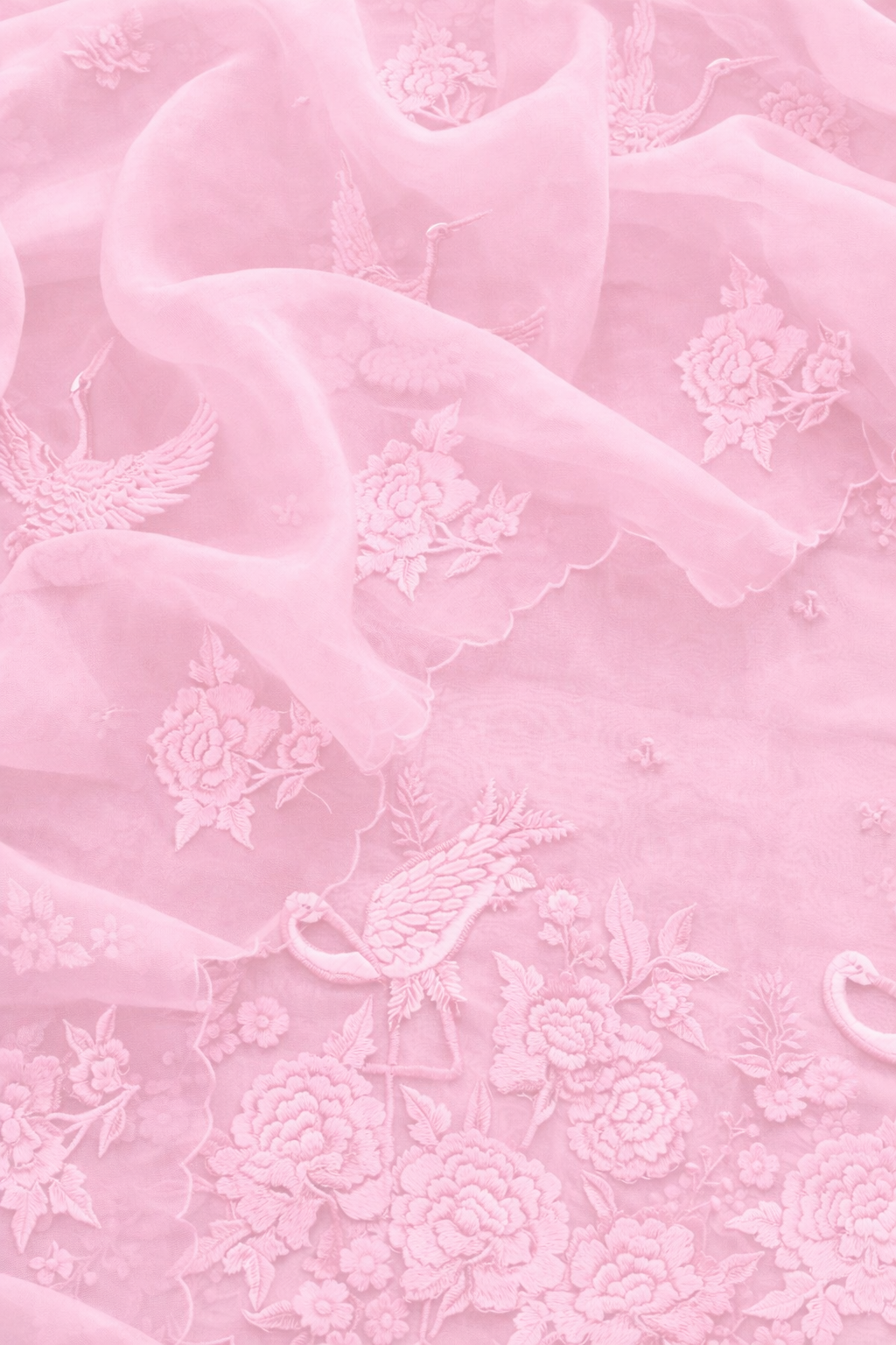 Atharva Heritage Sheer Luxury Pure Silk Organza Parsi Embroidered Monochrome Trousseau Collection unstitched Suit AH1318MB76