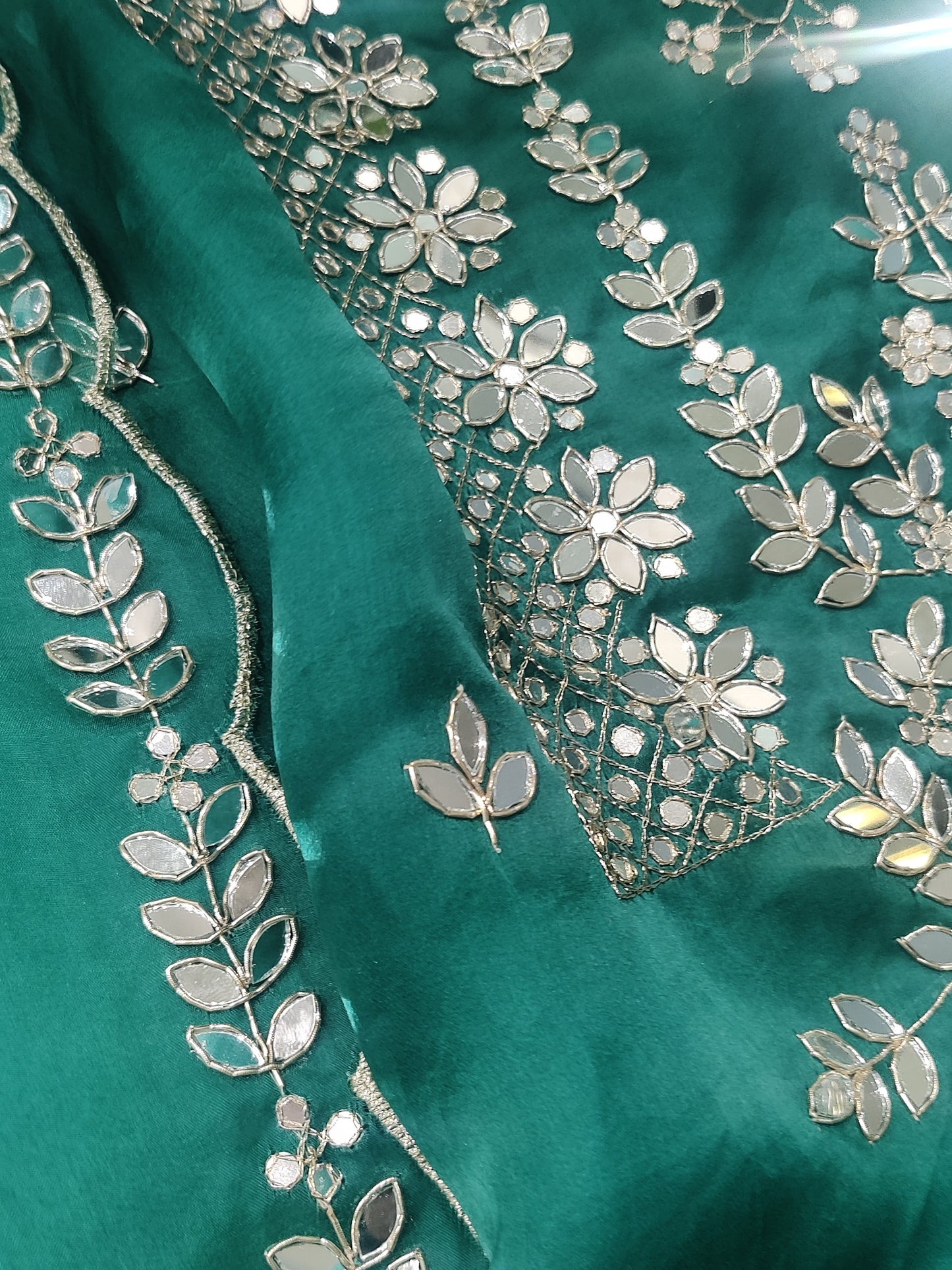 ATHARVA HERITAGE SHEER LUXURY HAND MIRROR EMBROIDERY SUIT SHEER0027G
