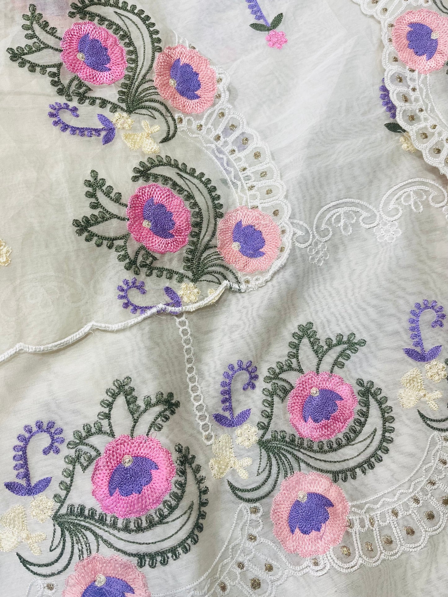 PURE CHANDER SILK KASHMIRI AARI SUIT CH5428A