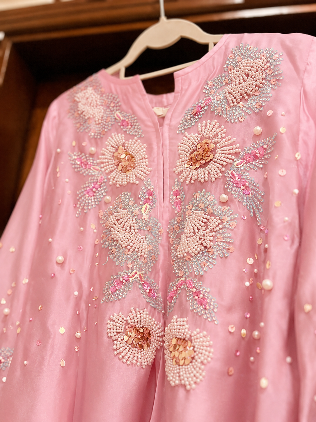 Atharva Heritage Black Pearl/Sequence  Elegance – Hand Embroidered Silk 80 Grams Pakistani Suit Set 18133176