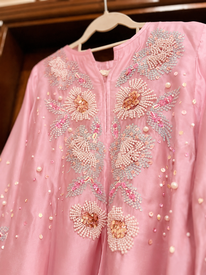 Atharva Heritage Black Pearl/Sequence  Elegance – Hand Embroidered Silk 80 Grams Pakistani Suit Set 18133176