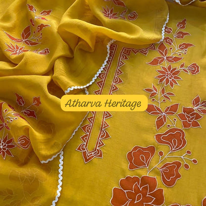 Atharva PURE Mul CHANDER  Applique SUIT CH17515