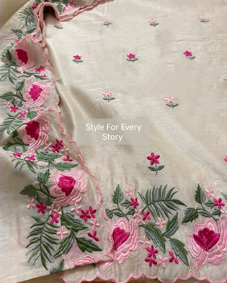 PURE CHANDER SILK  PARSI GARA SUIT CH5421