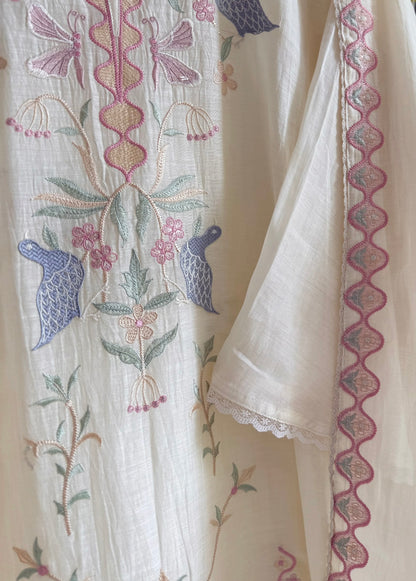 ATHARVA HERITAGE PURE CHANDER SILK KASHMIRI EMBROIDERED SUIT CH5435