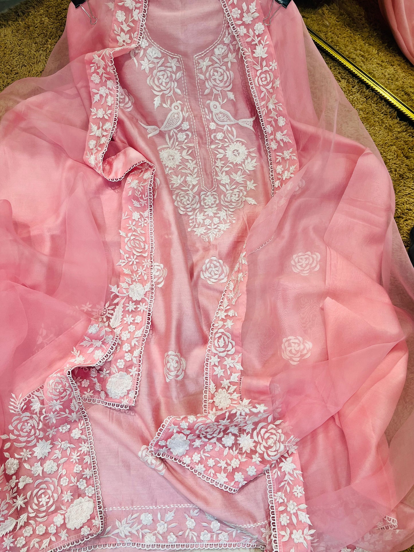 Atharva Heritage ✨ Unbelievable Luxury | Pure Chanderi Silk Kurta with Parsi Embroidery & Silk Organza Dupatta PCHPG0057